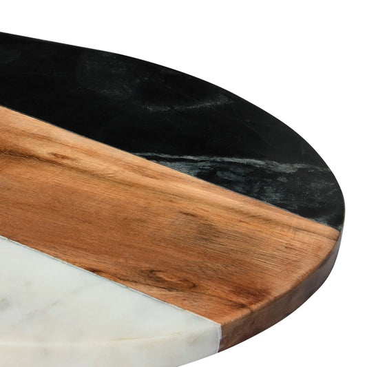 Marble + Acacia Wood Cheese Cutting Boards