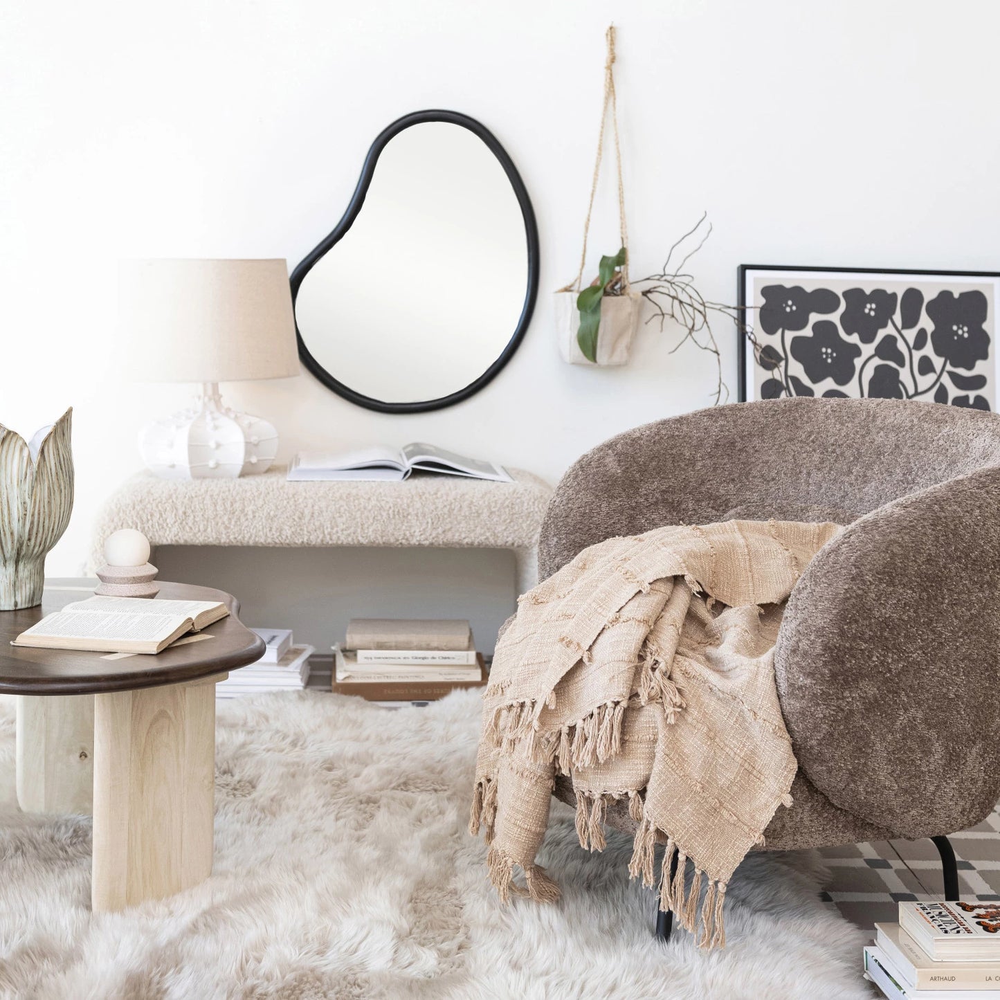 Stonewashed Cotton Slub Throw Blanket