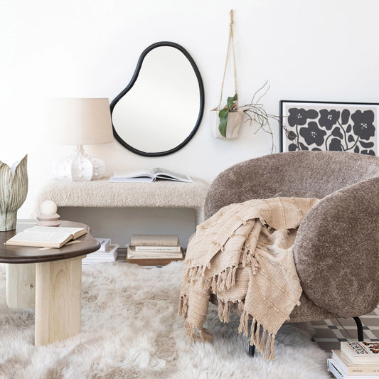 Stonewashed Cotton Slub Throw Blanket