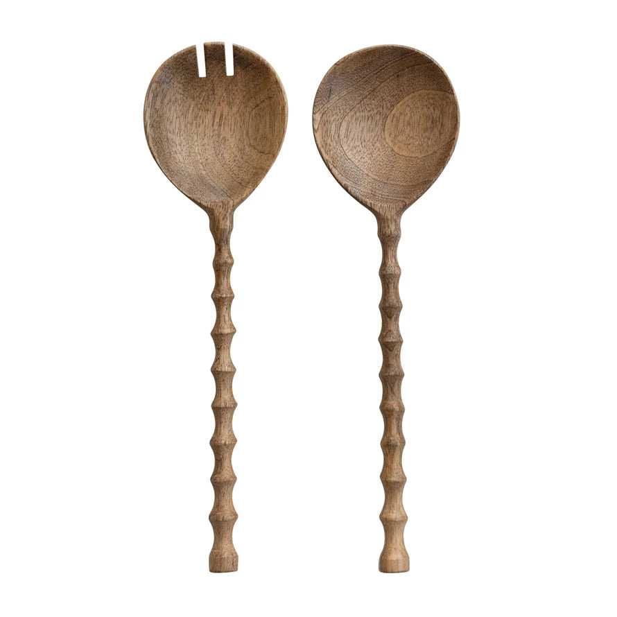 Mango Wood Salad Servers