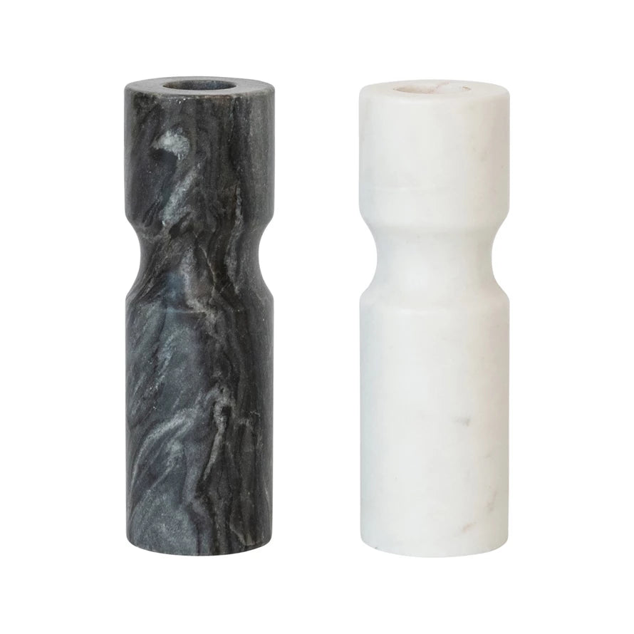 Marble Taper Candle Holders