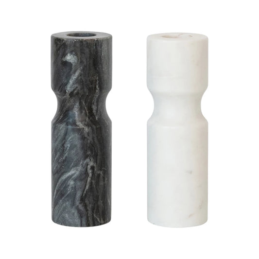 Marble Taper Candle Holders