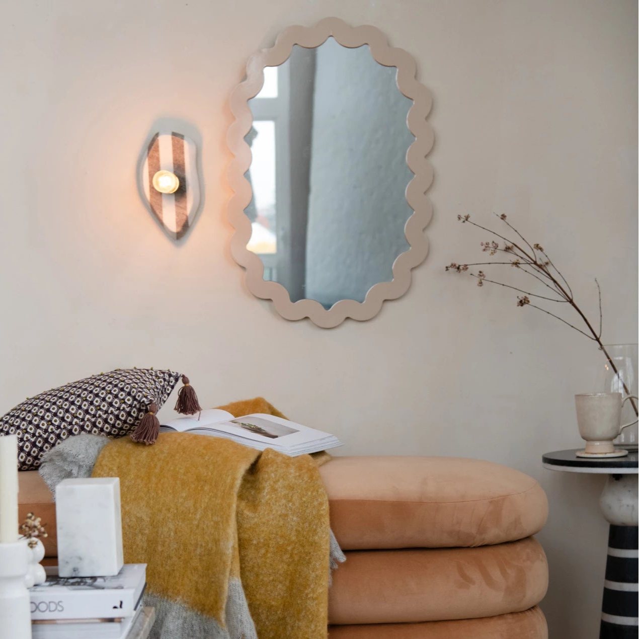 Scalloped Wall Mirror
