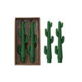Cactus Shaped Taper | Unscented Set of 2