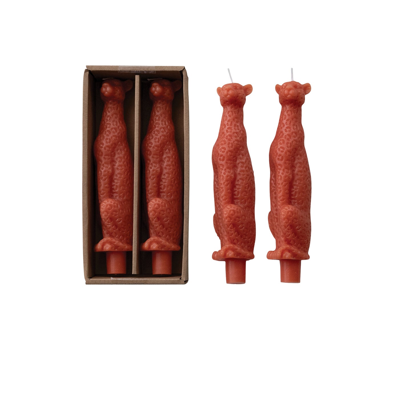 Leopard Taper Candles | Unscented Set of 2