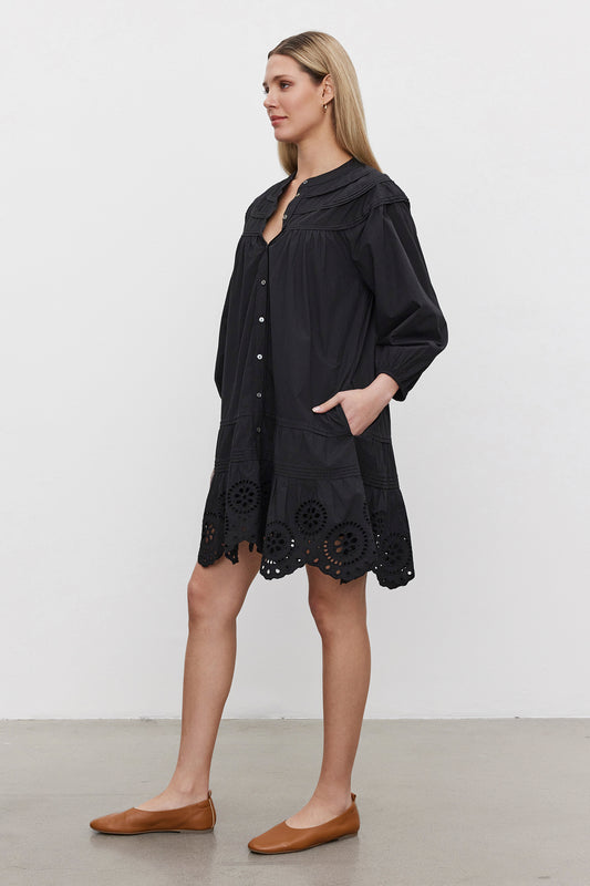 Barb | Cotton Eyelet Dress