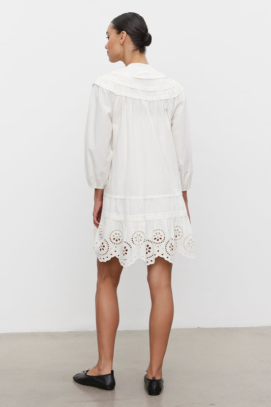 Barb | Cotton Eyelet Dress