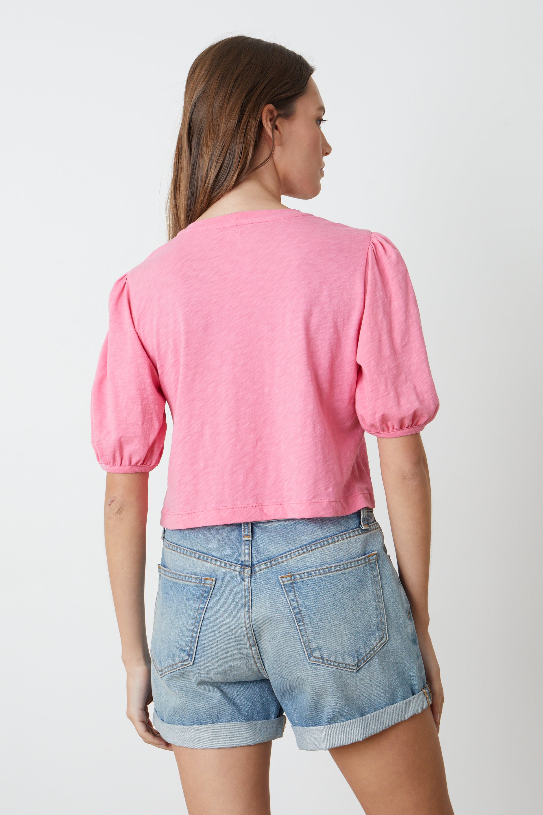 Hilary | Cotton Slub Bubble Sleeve Tee