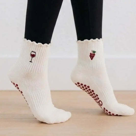 Cabernet | Wine and Grapes Grip Socks