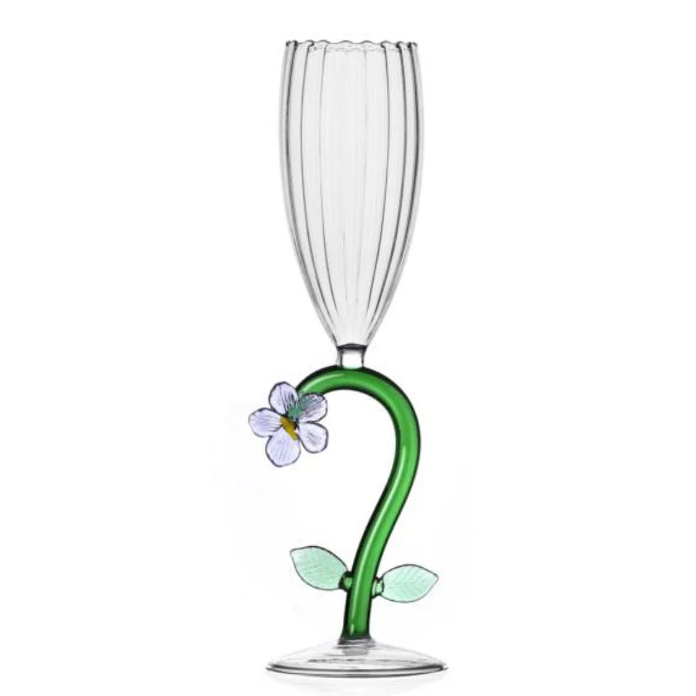 Champagne Flute | Lilac Flower