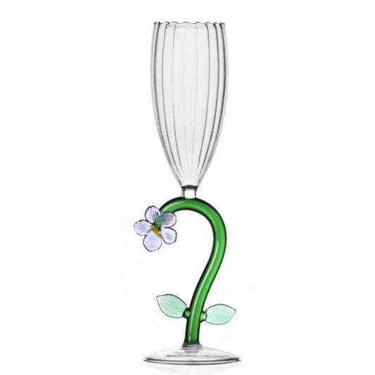 Champagne Flute | Lilac Flower