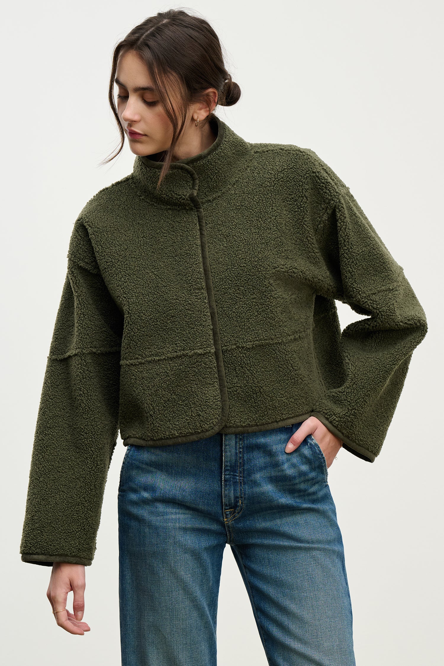 Kelly | Cropped Reversible Lux Sherpa Coat