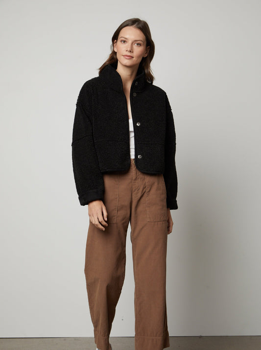 Kelly | Cropped Reversible Lux Sherpa Coat