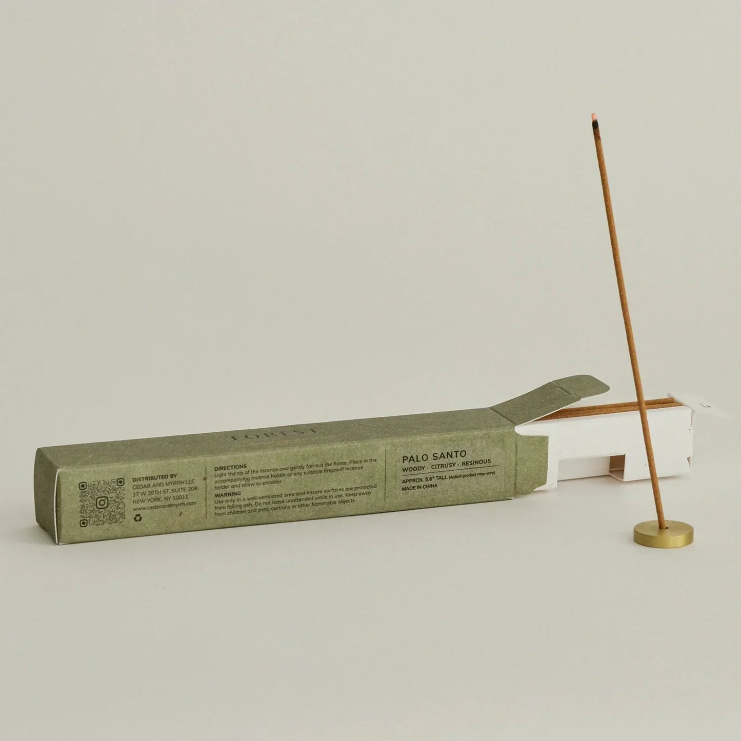 Palo Santo Incense Stick Set with Brass Holder