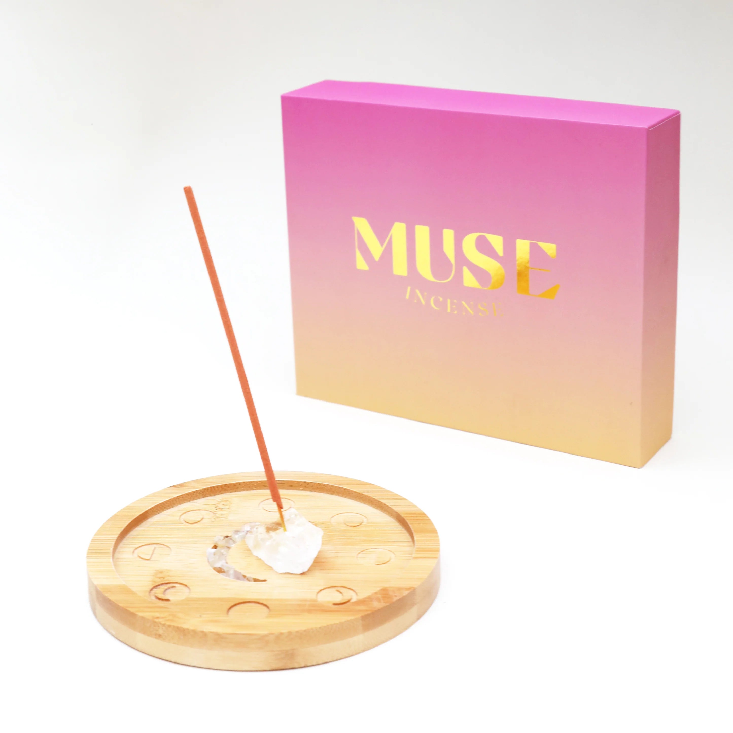 Moon Phase Crystal Incense Holder