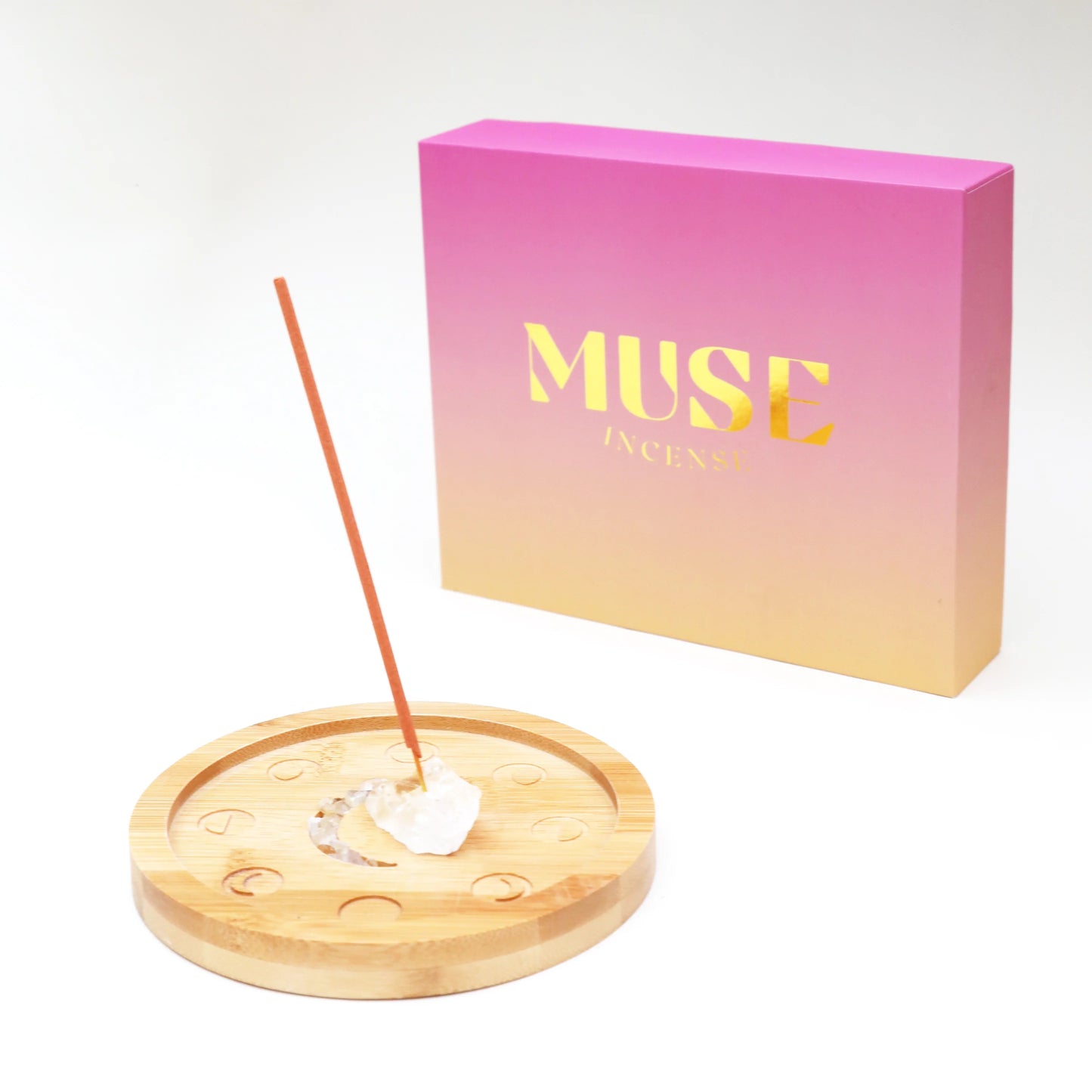 Moon Phase Crystal Incense Holder