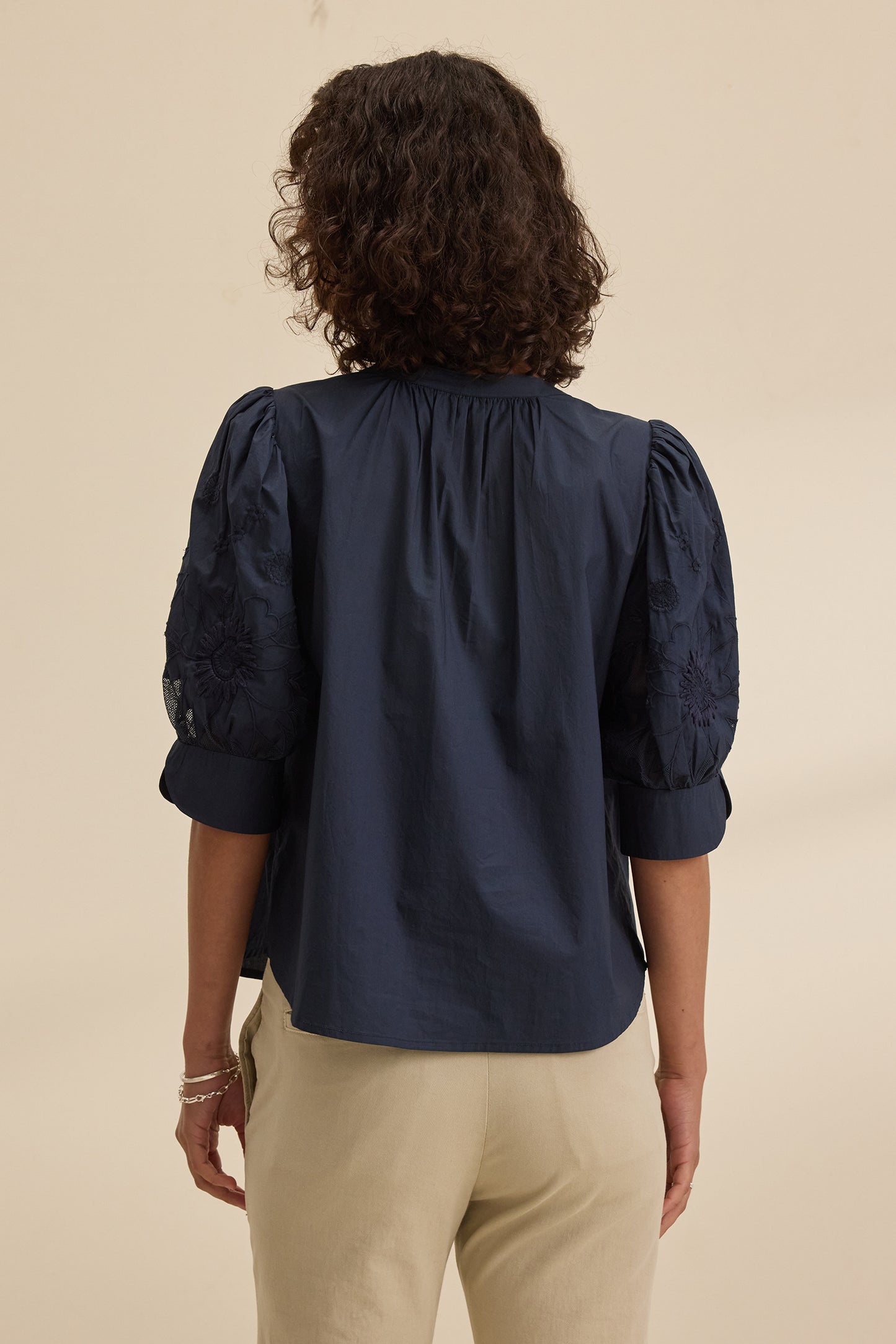 Laria | Sunflower Embroidered Blouse