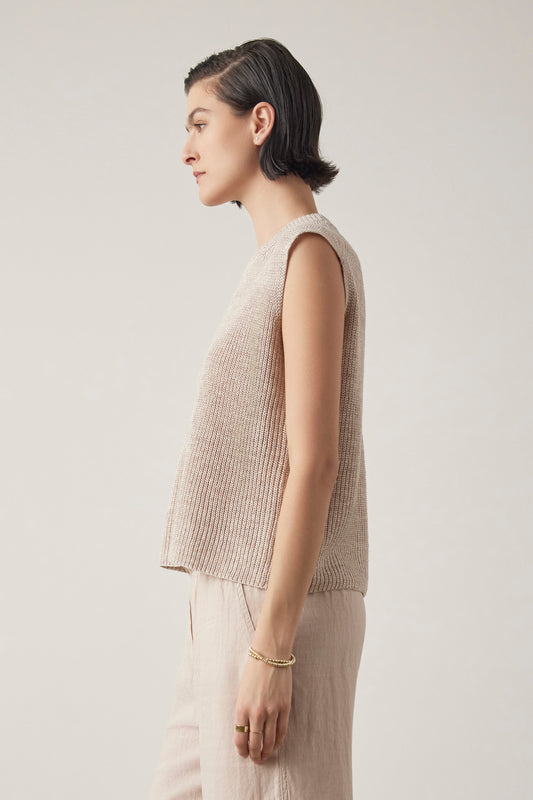 Gardena | Textured Linen Top