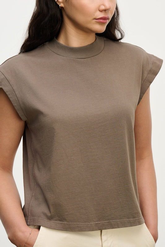 Asya | Vintage Cotton Mock Neck
