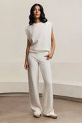 The Moon Padded Shoulder Top