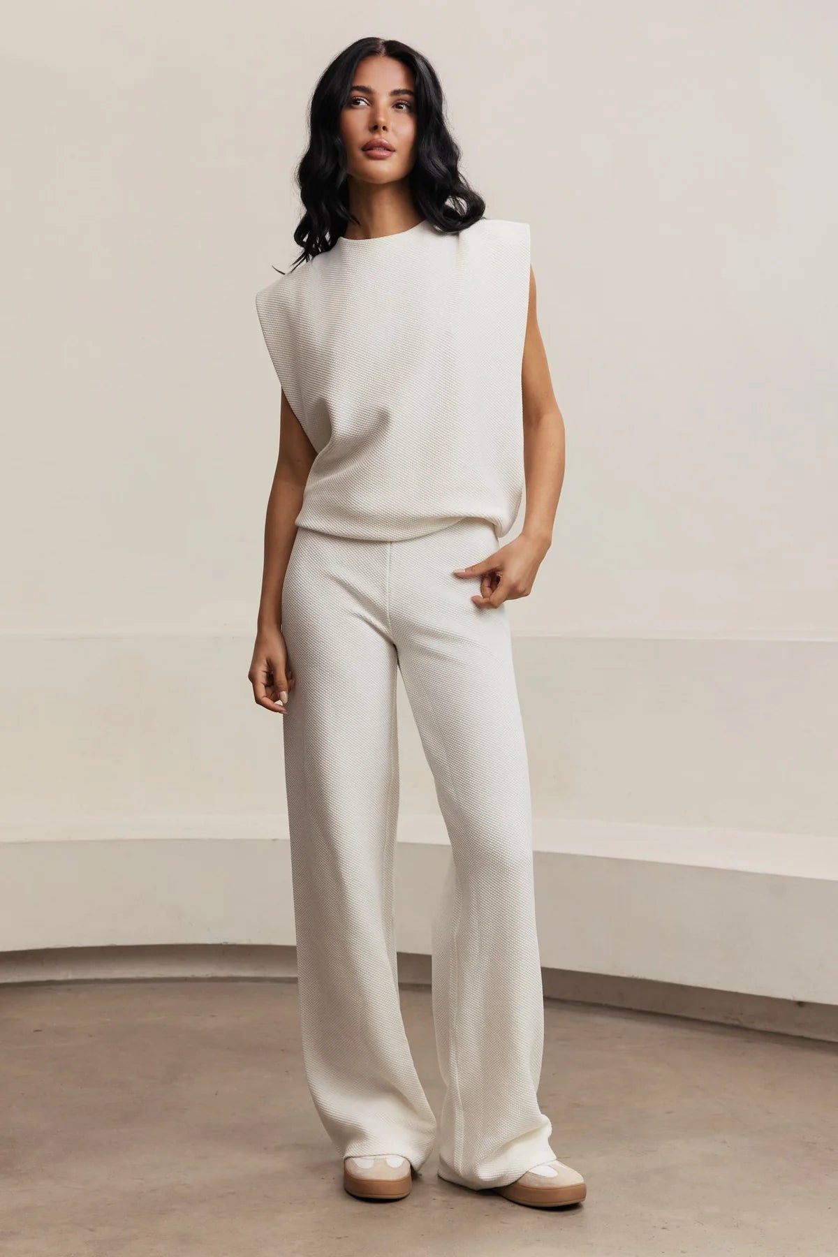 The Moon Padded Shoulder Top