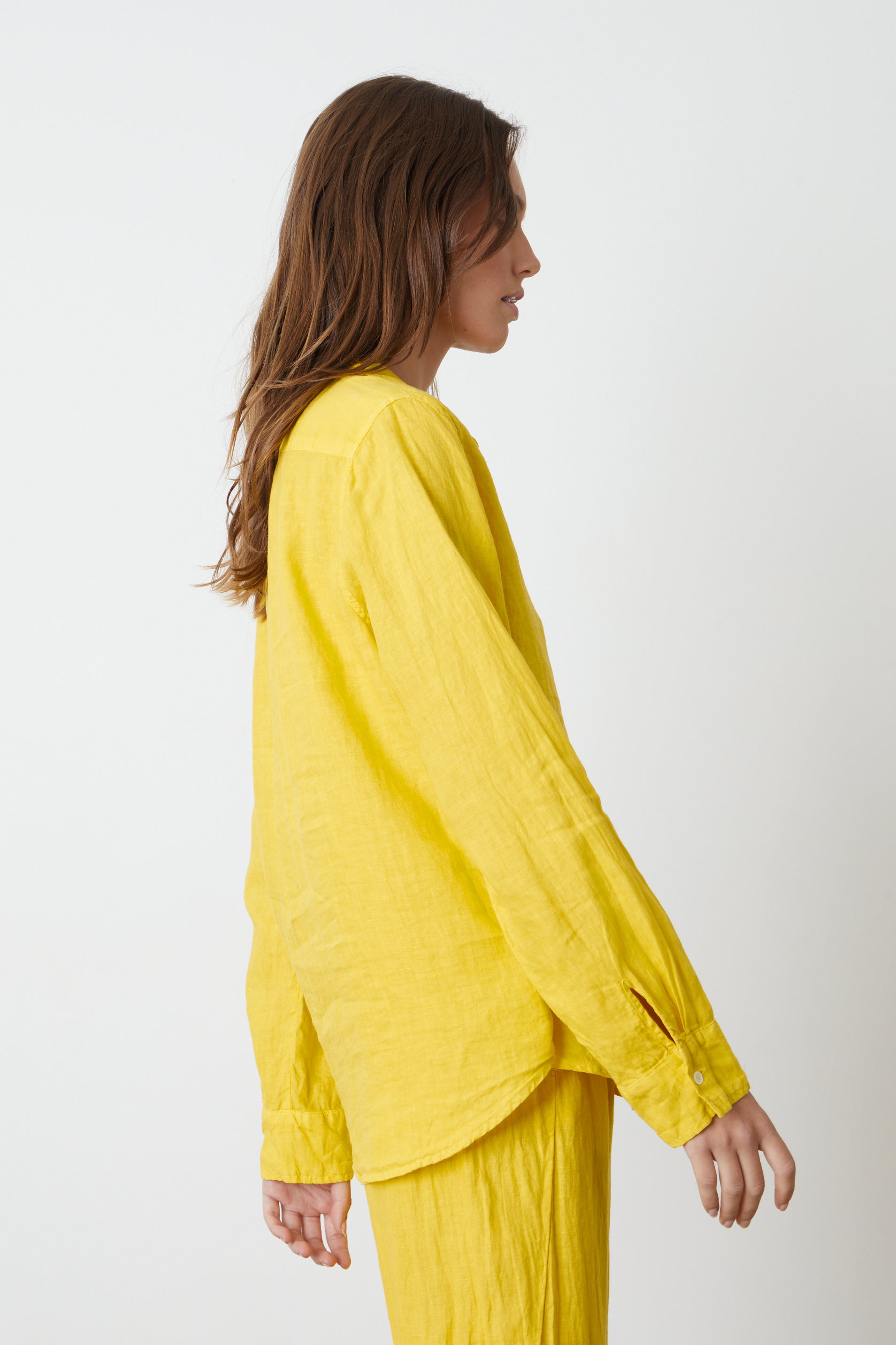 Natalia | Woven Linen Button Up