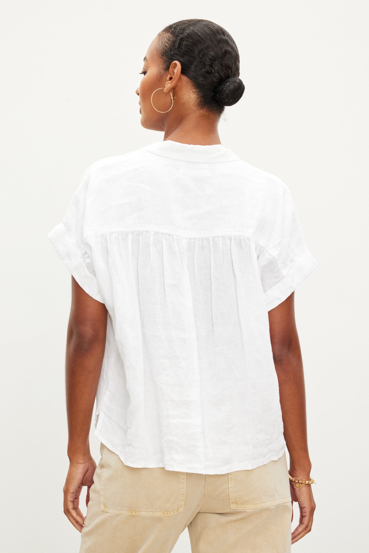Aria | Woven Linen Button Up