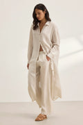 Nicole | Cleo Wade Woven Linen Dress