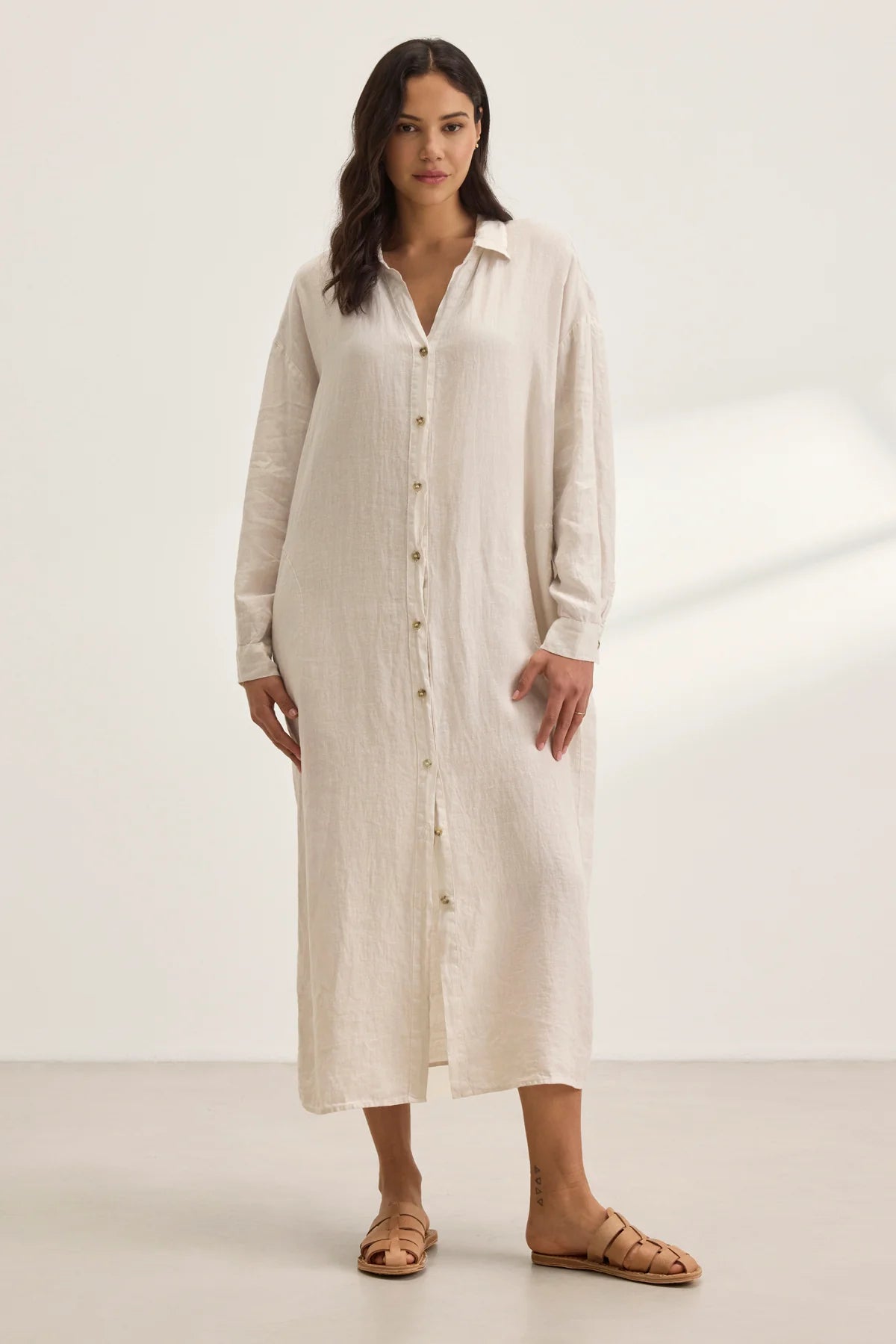 Nicole | Cleo Wade Woven Linen Dress
