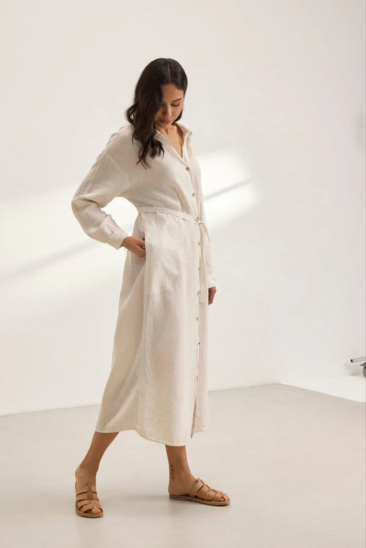 Nicole | Cleo Wade Woven Linen Dress