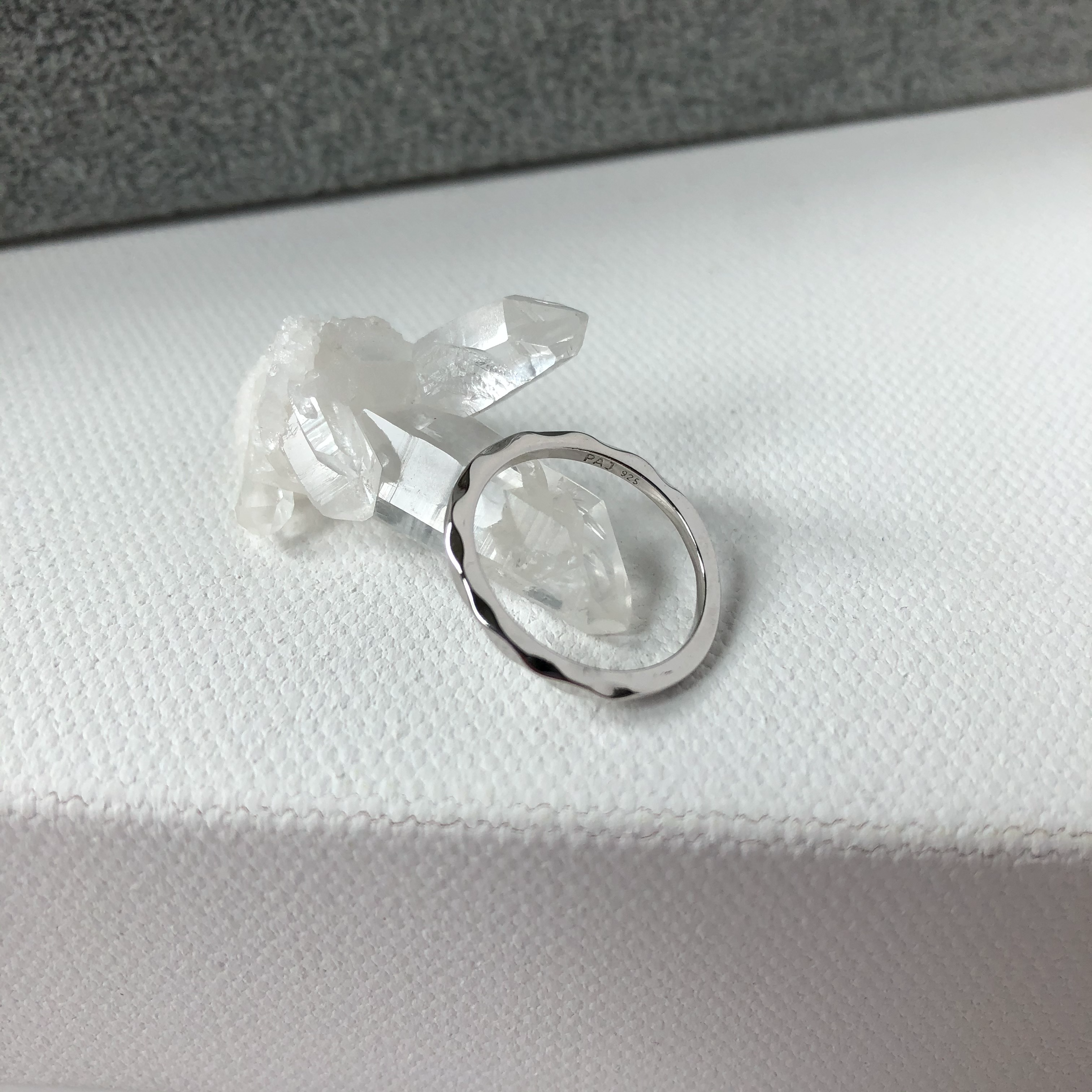 Thick Faceted Ring | Sterling Silver