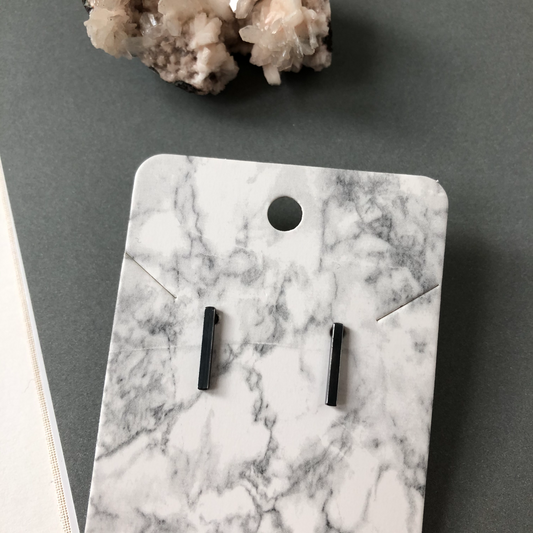 Dash Earrings | Gunmetal