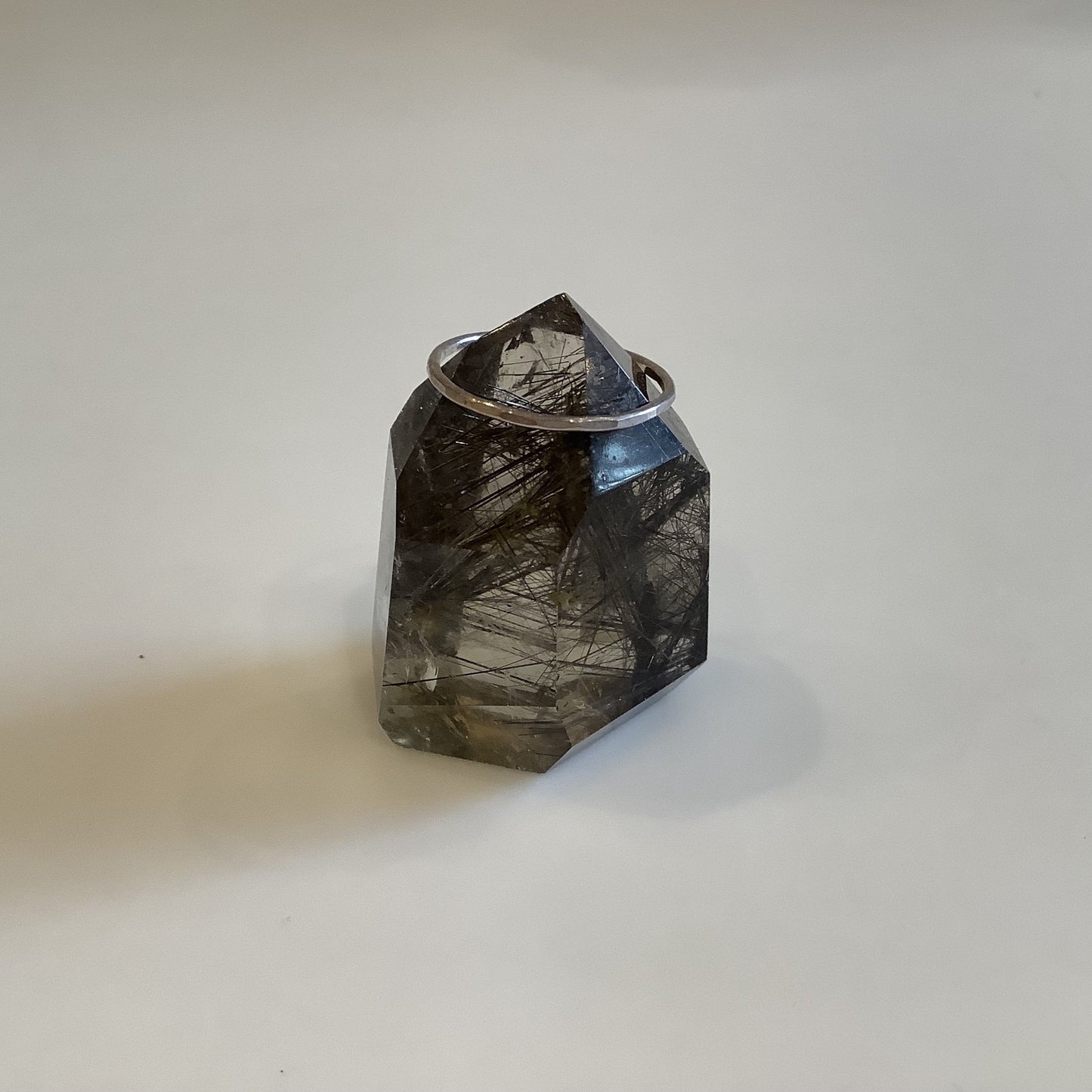 Thin Faceted Ring | Sterling Silver