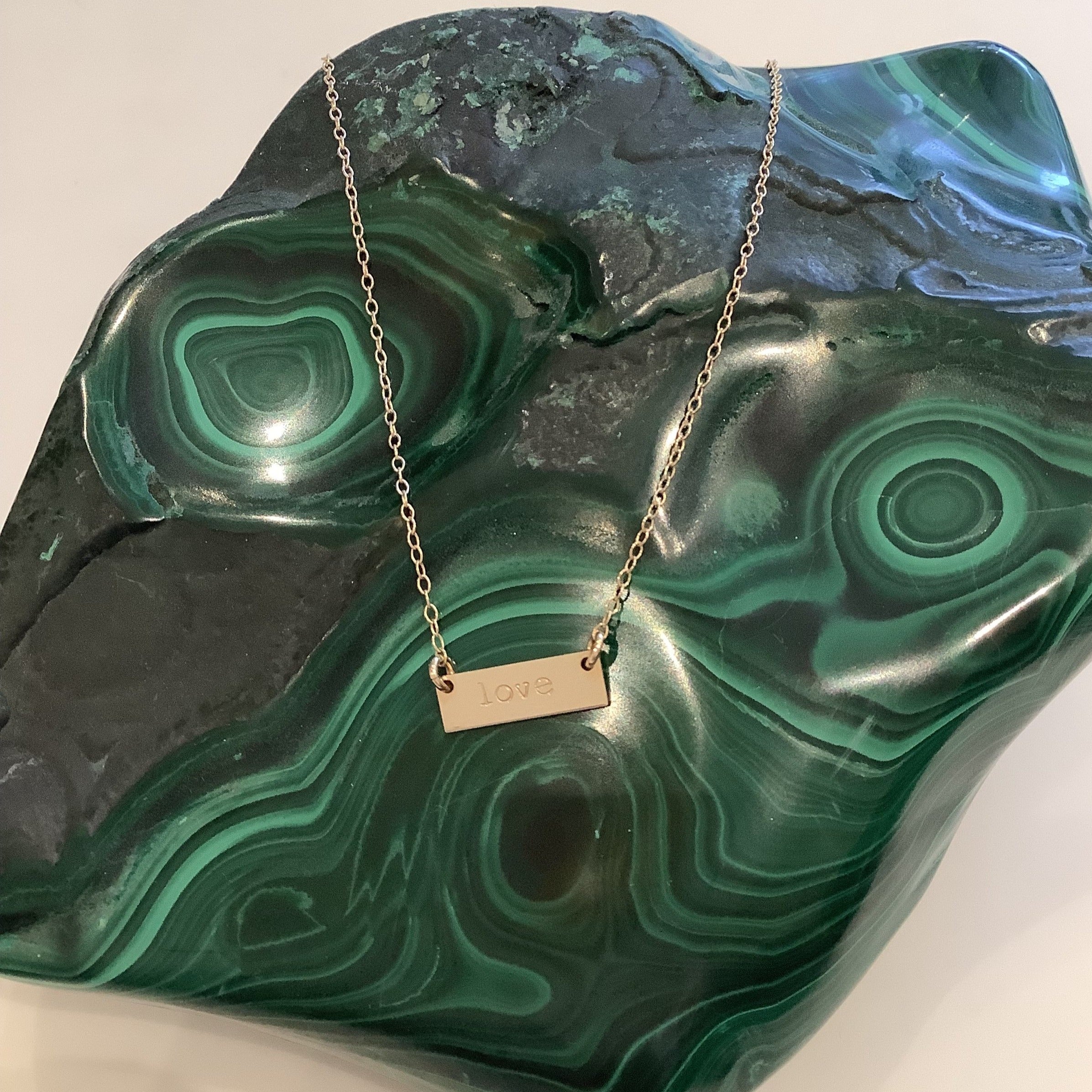 Love Pendant Necklace | Gold