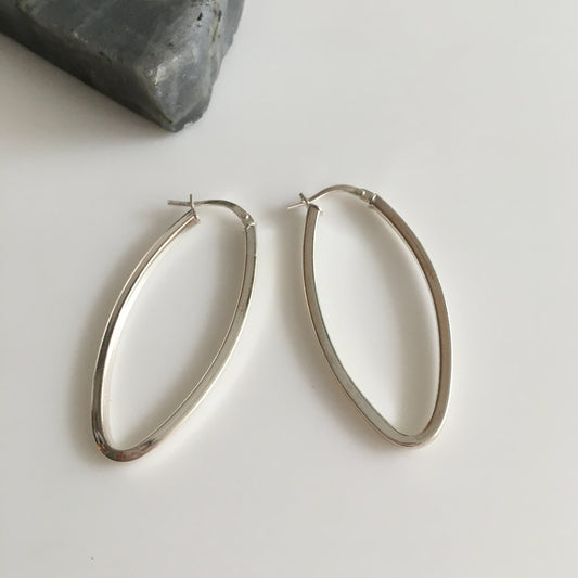 Oval Hoops | Sterling Silver