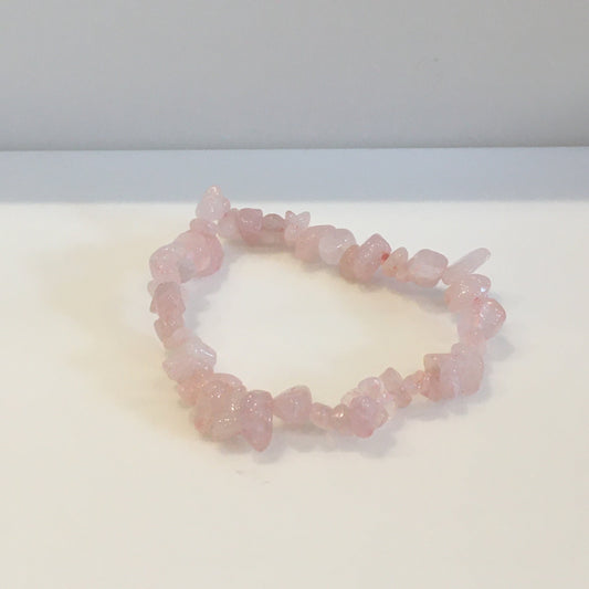 Rose Quartz Chip Bracelet