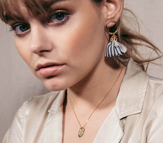 Gentiane Blue Earrings | 24K Gold Plated