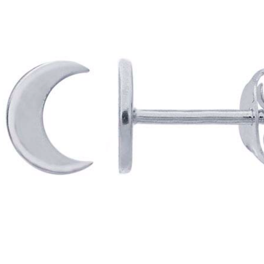 Crescent Moon Studs - The 889 Shop