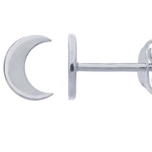 Crescent Moon Studs - The 889 Shop