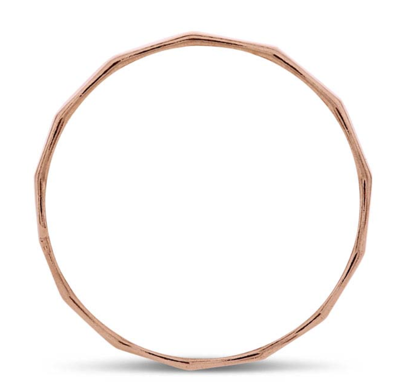 Rosegold Faceted Stacker - The 889 Shop