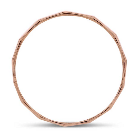 Rosegold Faceted Stacker - The 889 Shop