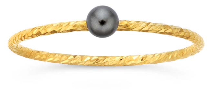 Gold Filled w/ Swarovski Dark Grey Pearl - The 889 Shop