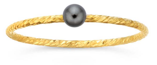 Gold Filled w/ Swarovski Dark Grey Pearl - The 889 Shop