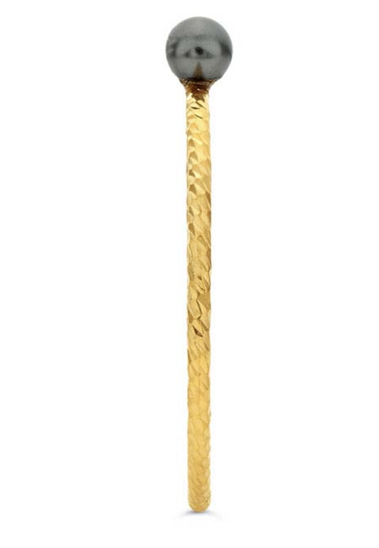 Gold Filled w/ Swarovski Dark Grey Pearl - The 889 Shop